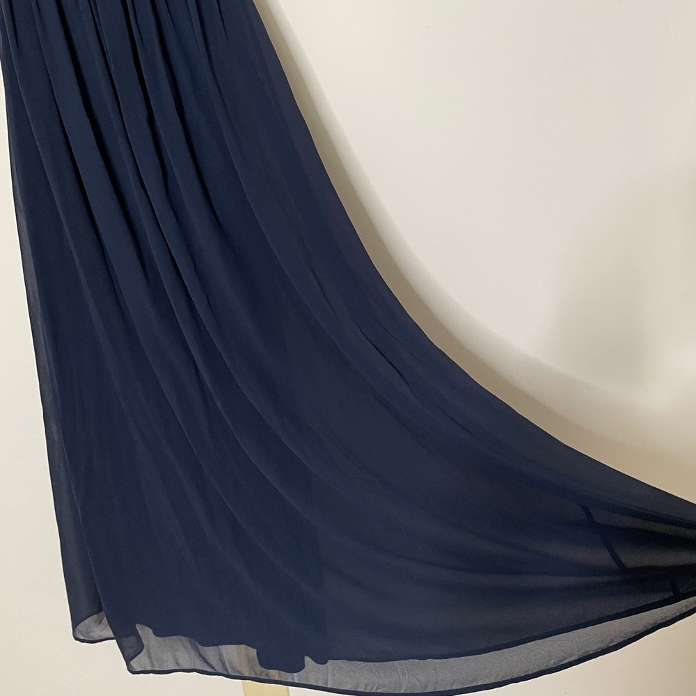 NWT Lulus Harmonious Navy Blue Off the Shoulder Maxi Dress‎ XS - Picture 9 of 11